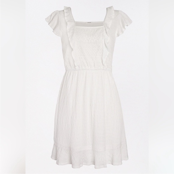 Maurices Dresses & Skirts - ⭐️⭐️SALE- 2 for $25⭐️⭐️ NWT Maurices White Lace Front Skater Dress Size L
